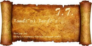 Tamási Teréz névjegykártya