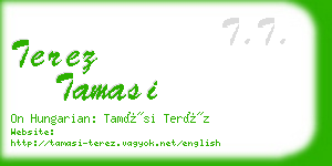 terez tamasi business card